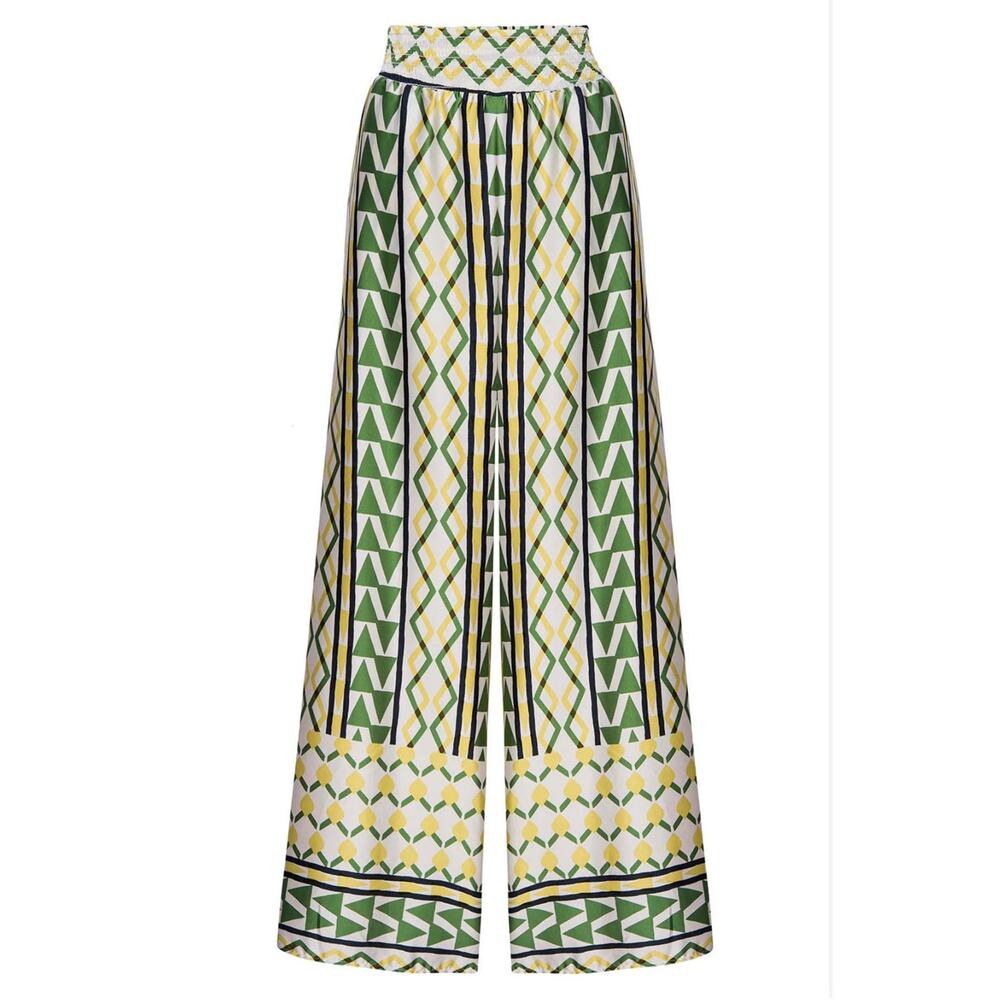 NEW MISA Los Angeles Rialta Pants Womens XS Limoncello Wide Leg Resort Boho Chic